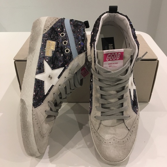 Golden Goose Mid Star Multi Paillettes/White NIB - Picture 2 of 9